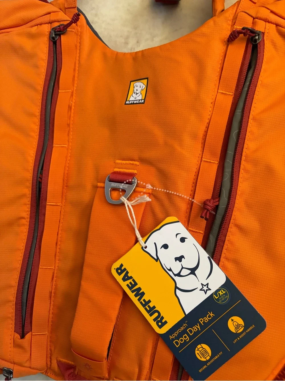 RuffWear Orange and Red Pet Travel Duffel